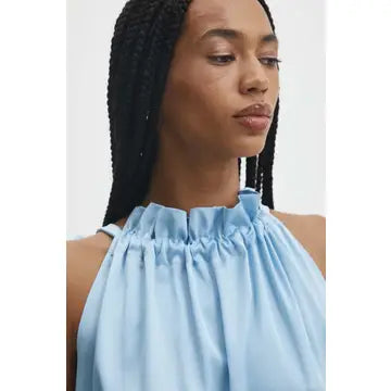Blusa de Cetim com Laço