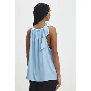 Blusa de Cetim com Laço