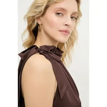 Blusa de Cetim com Laço
