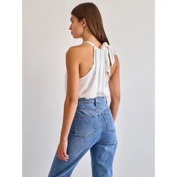 Blusa de Cetim com Laço