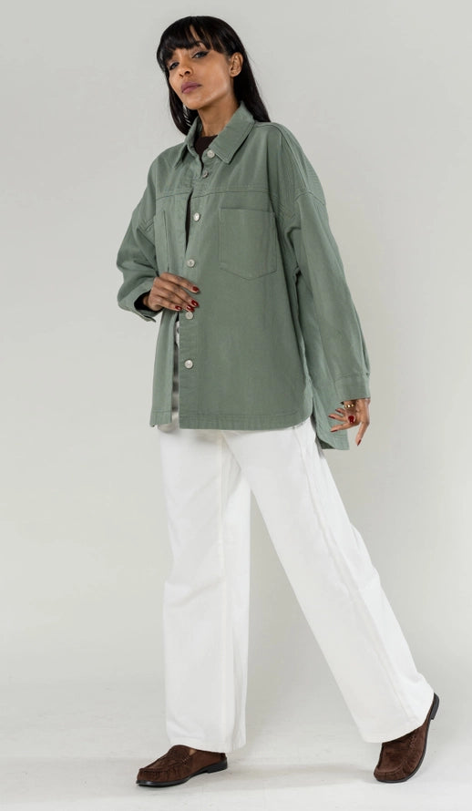 Sobretudo Denim Oversized