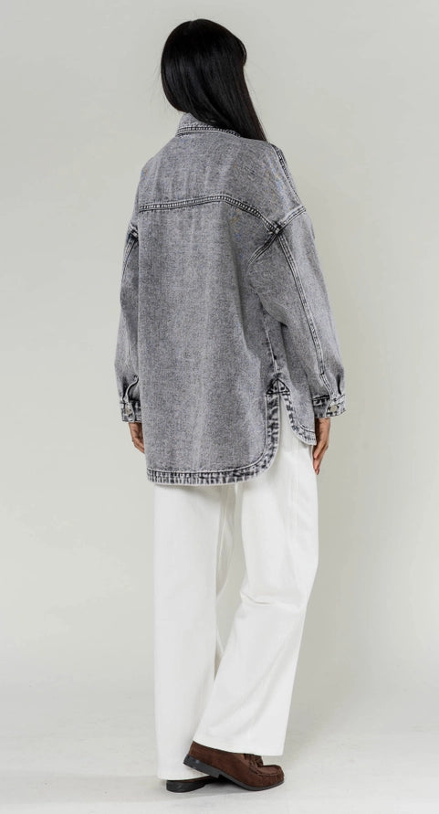 Sobretudo Denim Oversized