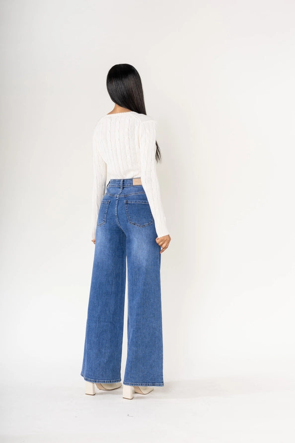 Calças Pantalona High-Waist