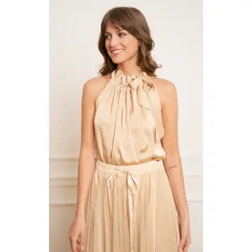 Blusa de Cetim com Laço