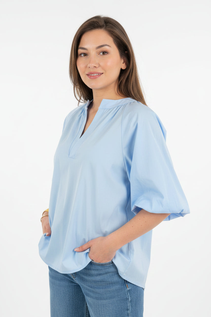 Blusa com folhos
