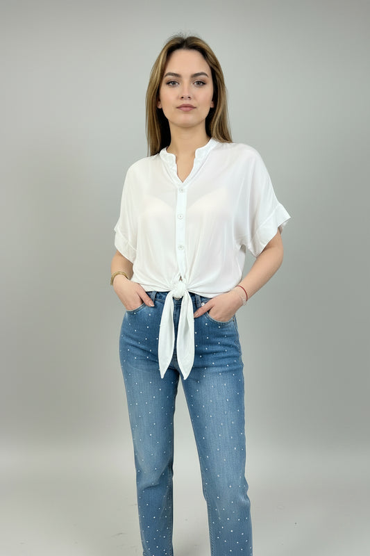 Blusa de Verão Easy Breeze com Nó