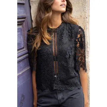Blusa de Renda Guipure Eléanore