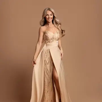 Vestido Longo Elegante Cai-cai