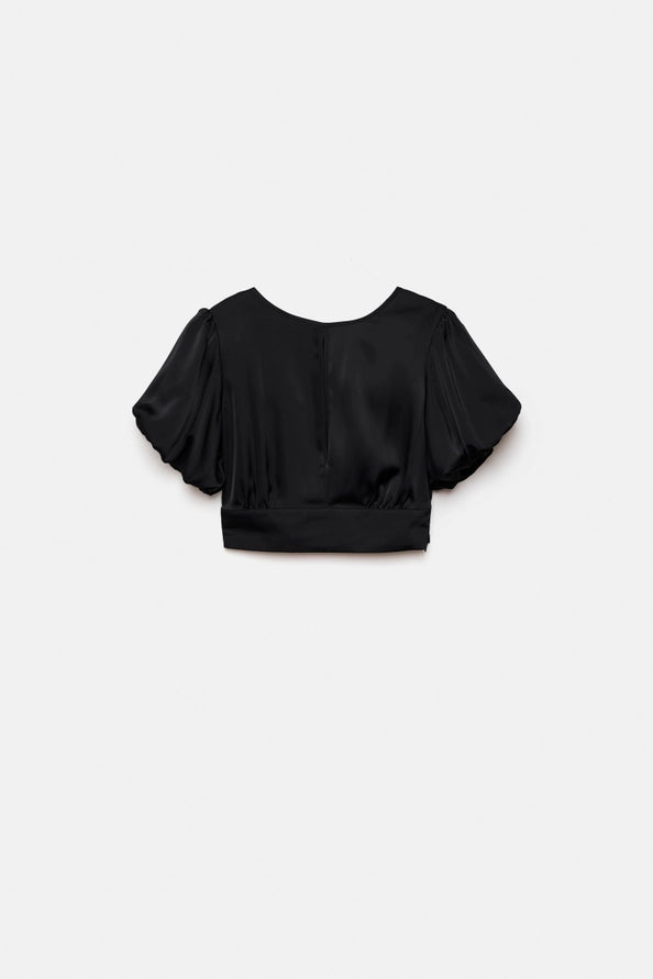 Top Curto Satin Shine com Laçada - Lanidor